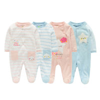 Newborn Boys Girls Pajamas Baby Long Sleeve Romper Infant Clothing Color Cotton Jumpsuit