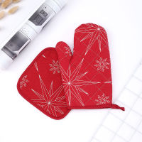 Cotton Oven Mitts&amp;Potholders Extra Long Oven Mitts with Non Slip Silicone, Spatula &amp; Brush and Cookie Cutters