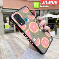 เคส JIUMOO เคส Y50สำหรับ VIVO Y30 Y30i ลายการ์ตูนเกรปฟรุตบางดีไซน์ใหม่ด้านข้างกันกระแทกมีน้ำค้างแข็งโปร่งใสแข็งเคสมือถือป้องกันกล้องคลุมทั้งหมดปลอกซิลิโคน Softcase