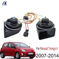 410510Hz Dual Tone Snail Horn สำหรับ Renault Twingo II 2007 2008 2009 2010 2011 2012 2013 2014 12V 110-125db กันน้ำรถ Horns