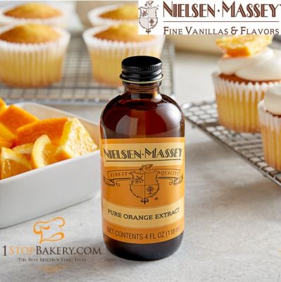 Nielsen Massey Pure Orange Extract 118ml./4 oz. (M187) / กลิ่นส้ม