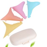 【CC】 Female Urination Device Splash-Proof Urinal Reusable Silicone Pee Funnel With Storage Camping
