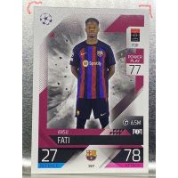 การ์ดนักฟุตบอล 2022/23 Ansu Fati การ์ดสะสม FC Barcelona การ์ดนักเตะ บาเซโลน่า