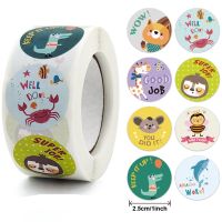 hot！【DT】✴♕  100-500pcs Cartoon Animals Thank You Label Stickers Card Wrapping Children Teaching 1inch