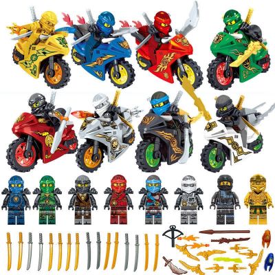 Lego New Phantom Ninja Puzzle Building Blocks Dolls Motorcycle Chariot Gift Boy Assembled Toys 【AUG】