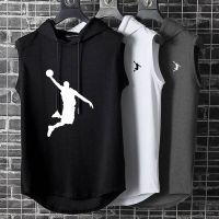 hot【DT】 2023 Mens Sleeveless Hoodies Fashion Hooded Sweatshirt Men bodybuilding tank top sporting Shirt waistcoat vest gym