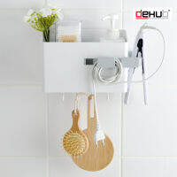 DeHUB Vacuum pad ชั้นวางติดผนัง ชั้นวางของในห้องน้ำ ไม่ต้องเจาะ ชั้นวางของติดผนัง (Vacuum Pad Hair Accessories Organizer 220)