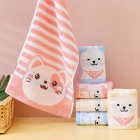 ﹊♨✸ Childrens towel jacquard absorbent thickened pure cotton baby face wash cute cartoon small towel