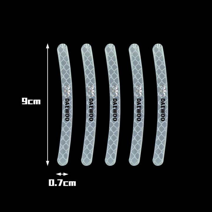 สติ๊กเกอร์สะท้อนแสงดุมล้อรถยนต์สำหรับ-daewoo-adventra-aveo-damas-evanda-gentra-labo-lacetti-lanos-lublin-matiz-nexia