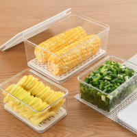 Transparent Drain Storage Box Wash + Drain + Keep Fresh Fresh Spacer Layer Storage Rack Refrigerator Household Organizer Drawer