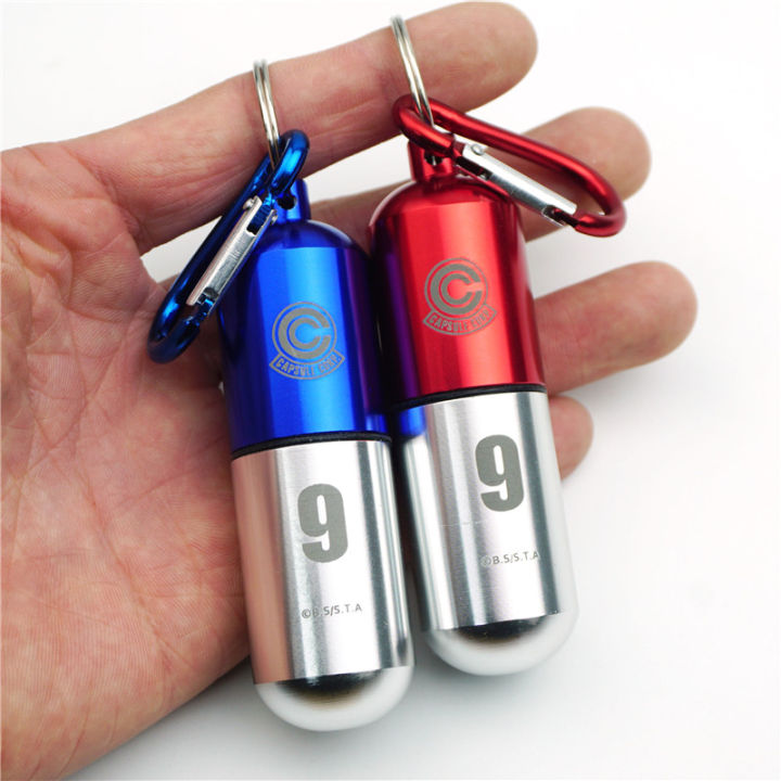 anime-bulma-capsule-portable-waterproof-outdoor-medicine-pill-container-aluminum-case-anime-keychain-metal-waterproof-box