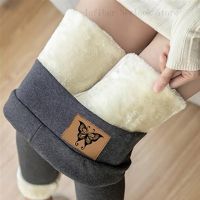 (ร้อน) ฤดูหนาวผู้หญิง lambwool Leggings ขนแกะเรียงรายข้อเท้ายาว thicken กางเกงสบายๆ Leggings กางเกงเอวสูงกางเกง