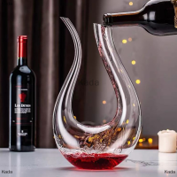 Kada Crystal U-shaped Wine decanter กล่องของขวัญ Swan decanter เครื่องแยกไวน์สร้างสรรค์