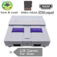 คอนโซลเกม Gxal46093พร้อมช่องใส่การ์ดสำหรับ Snes สำหรับการสนับสนุน Sega Megadrive บันทึกโหลด128เกมที่แตกต่างกัน