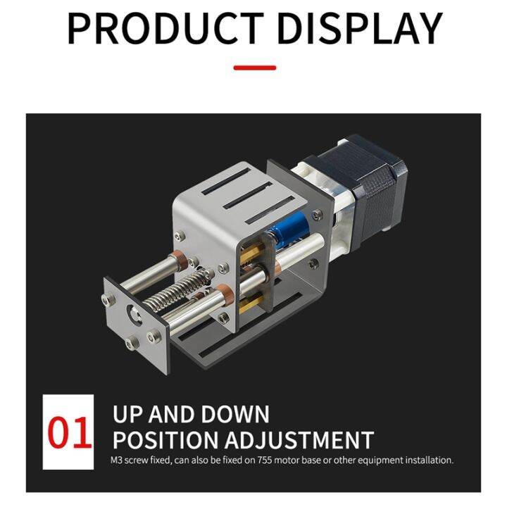 cnc-z-axis-sliding-table-cnc-router-kit-diy-milling-small-transmission-module-100mm-distance-wood-miller-z-axis-motor