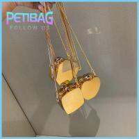 PETIBAG กระเป๋าโท้ทอะคริลิกพื้นสว่างกระเป๋าถือใส่ใต้วงแขนความจุสูงสีทึบมินิมอลกระเป๋าสะพายข้างผู้หญิง