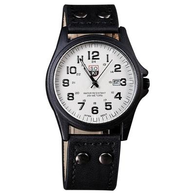 นาฬิกาควอทซ์สปอร์ตกันน้ำสำหรับผู้ชายคลาสสิก SOKI สี: สีดำ
