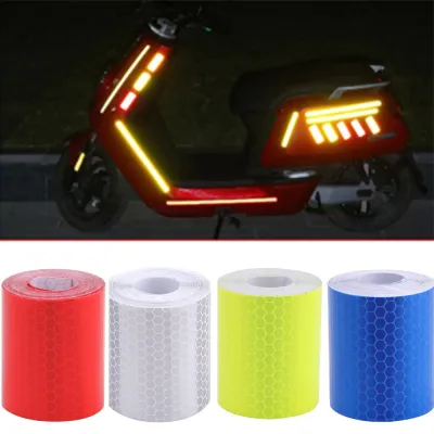 5cmx300cm Motorcycle Reflective Cover Safety Warning Sticker for Gasoline Motorcycle Meteor 350 Motorcycles Accessories