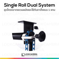 ชุดโครงฉากแขวนผนังและใช้กับขาตั้งแบบ 1 แกน Single Roll Dual System