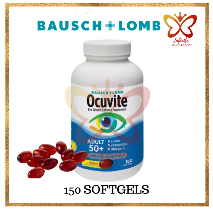 Bausch Lomb Ocuvite Adult 50 Eye Vitamin Mineral Supplement 150 Softgels Lazada PH