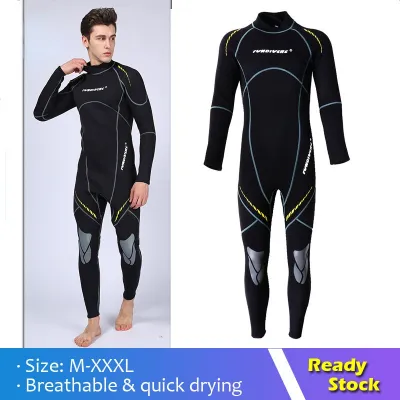 Men wetsuits ชุดว่ายน้ำผู้ชาย ชุดดำน้ำชาย ผ้าหนา3 มม. ชุดว่ายน้ำ สำหรับว่ายน้ำ ดำน้ำสน๊อกเกิ้ล