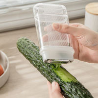 Kitchen Tool Multifunction Vegetable Fruit Peeler Storage Type Portable Grater Stainless Blade Safe Use