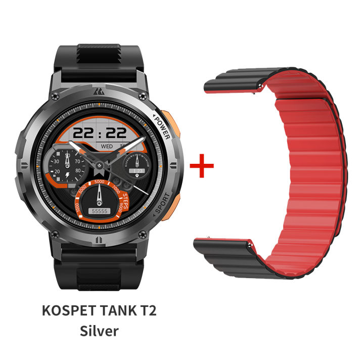 original-kospet-ถัง-t2-ultra-smartwatch-ผู้ชายสมาร์ทวอท์ชโทร-ip69k-กลางแจ้งกันน้ำกีฬาที่ทนทานนาฬิกาติดตามการออกกำลังกายดิสเพลย์-amoled-ai-voice-aod-จอแสดงผล70โหมดกีฬาอิเล็กทรอนิกส์นาฬิกาสำหรับผู้ชายผู
