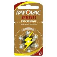 ใหม่6 Pcs Zinc Air 1.4V Rayovac Peak เครื่องช่วยฟัง A10 10A ZA10 10 S10แบตเตอรี่ Zinc Air 10/A10