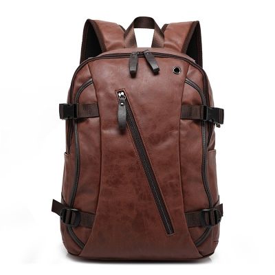 【CC】 Tilorraine new vintage men backpack fashion style leather school student bags computer bag pocket notebook travel backpacks