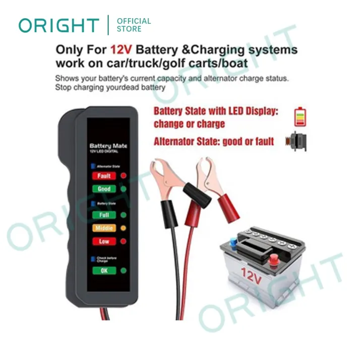 durable 12V Battery Tester Automotive Battery Analyzer Check alternator