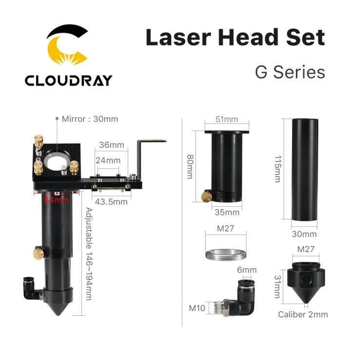 cloudray-co2-laser-head-set-mirror-diameter-30mm-and-lens-diameter-25mm-focal-length-63-5-amp-101-6mm-for-high-power-co2-laser-head