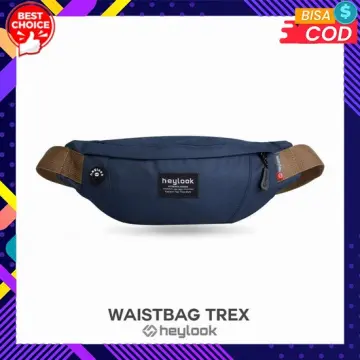 Promo TAS SELEMPANG PRIA TREX WAIST BAG PRIA SLING BAG COWOK TERBARU  HEYLOOK - BLACK - Kota Tangerang - Heylook Official