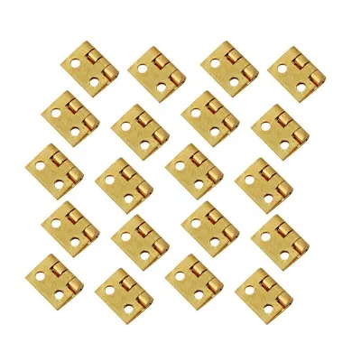 20pcs 10*8mm Mini Small Gold Silver Metal Hinge For 1/12 House Miniature Cabinet Furniture Fittings For Cabinets Home Hardware