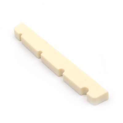 50pcs Ivory Plastic R400 43x3.4x5.3-4.3MM 4 String Bass Guitar Bridge Nut Electric Bass DIY Repair Part