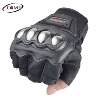 Suomy Motorcycle Protective Half Finger Gloves Men Motorcycle Fingerless Gloves Biker Motocross Gloves Motorcyclist Summer