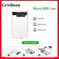 Grwibeou USB 3.0 HDD Case Enclosure 2.5 Inch Serial Port SATA SSD Hard Drive Cases Support 2 TB Transparent Mobile External HDD