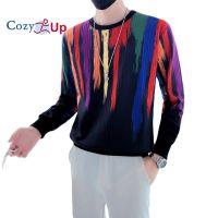 Cozy Up เสื้อยืดแขนยาวผู้ชายสบายคอลูกเรือลายผ้าบาติกโพลีเอสเตอร์ Pullover