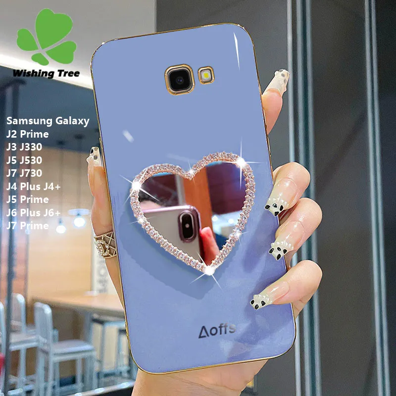 For Samsung galaxy J4 J6 Plus J2 J5 J7 Prime Fashion Brand Mirror