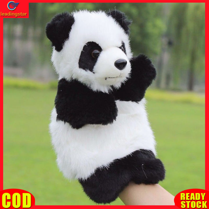 leadingstar-toy-hot-sale-panda-animal-hand-puppet-kids-plush-doll-storytelling-educational-preschool