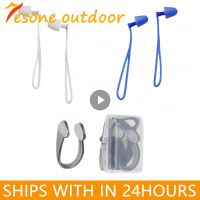 Swimming Earplugs Box-packed Noise Reduction Silicone Soft EarPlugs Swimming Goggles With Lanyard Earplugs Protective Ears Tool Accessories Accessorie