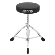 AROMA Drum Throne Round Padded Drum Seat Stool Double-braced Legs Anti