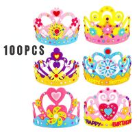 Creative DIY Craft Toys Sequins Crown Flower Star Pattern Kindergarten Art EVA Foam Paper Toy For Children Party Decoration Gift