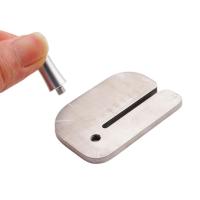 Leather Punch Aid Pulling Board Stainless Steel DIY Tool W8E2