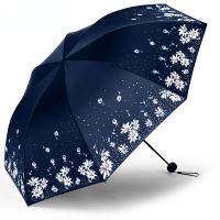 Daisy Umbrella Large Ladies Sunny Umbrella Dual-Use Sun Umbrella Sunscreen UV Protection Folding Ultra Light Umbrella