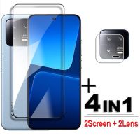 4in1 For Xiaomi 13 Glass Xiaomi 13 11T 12T Pro Tempered Glass 2.5D Full Cover Screen Protector For Xiaomi 13 Lens Film 6.36 inch