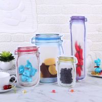 【DT】 hot  Mason Bottles  Reusable Food Storage Bag for Snacks Nuts Candy Biscuit Cookies Bags Kitchen Organizer Sealed Bag