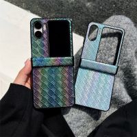 [COD] and Korean ins style laser crocodile leather mobile phone case suitable for folding screen hard