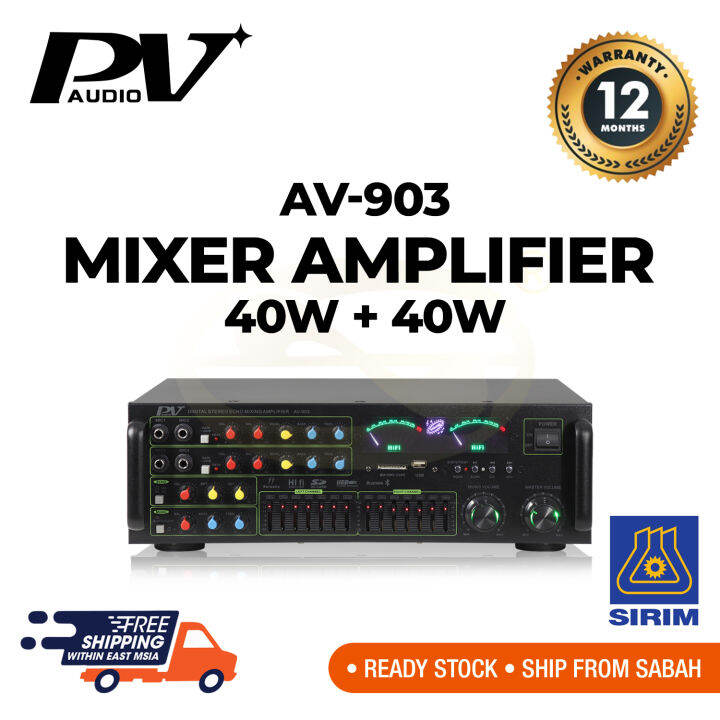 PV AUDIO AV903 MIXER AMPLIFIER WITH SIRIM Lazada