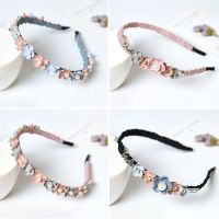 Korean Flower Headband For Girls Rhinestone Crown Hairbands High Quality Women &amp; Girls Hair Accessories Party Handmade Jewelry