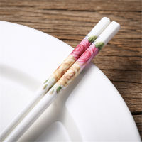 510 Pair Light Luxury Porcelain Chopsticks Reusable Chopstick Non-Slip Ceramic Chop Sticks Chinese Restaurant Tableware,9.6